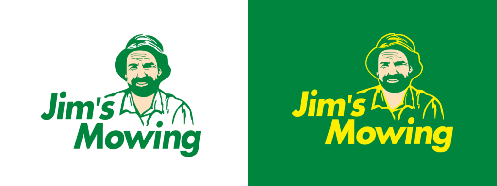 Jim's Mowing Logo Variations