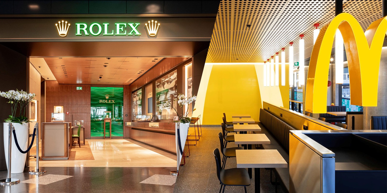 Comparison of the branding between Rolex and McDonalds