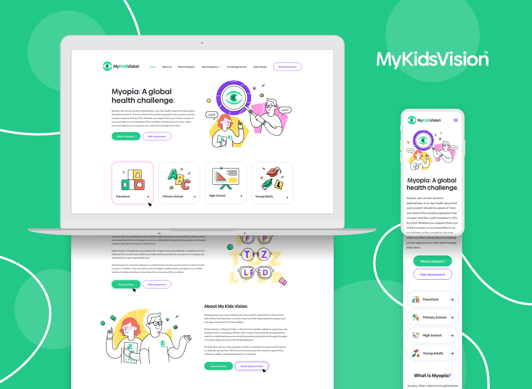 Web design for My Kids Vision