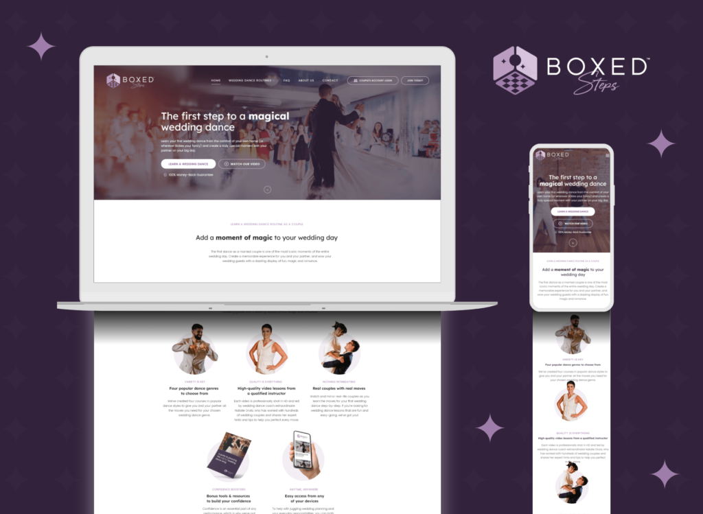 Website for Boxed Steps