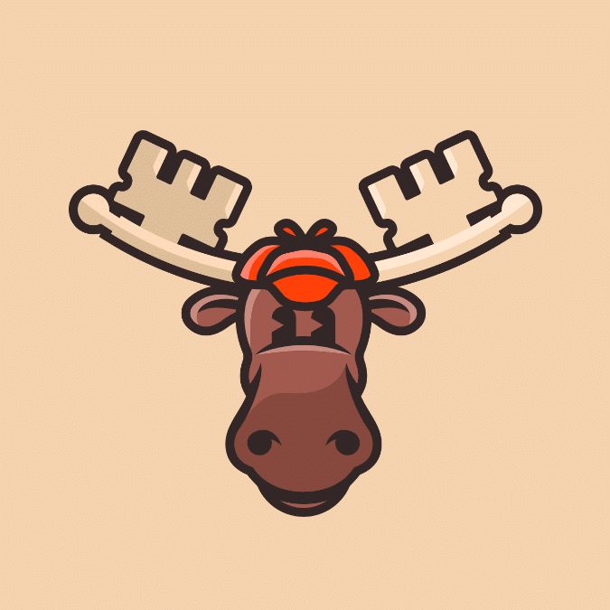 Vamoose Escape Rooms Moose Head Logo Mark On Cream