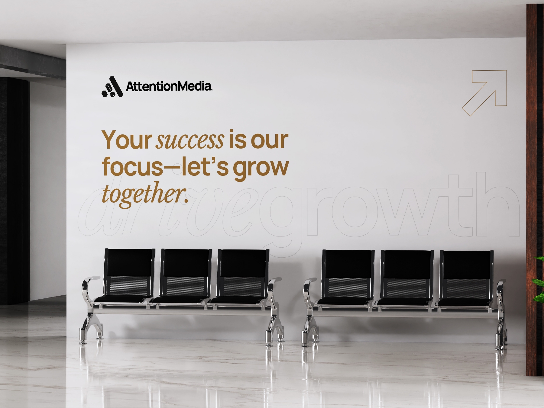 Attention Media Office Wall Mural