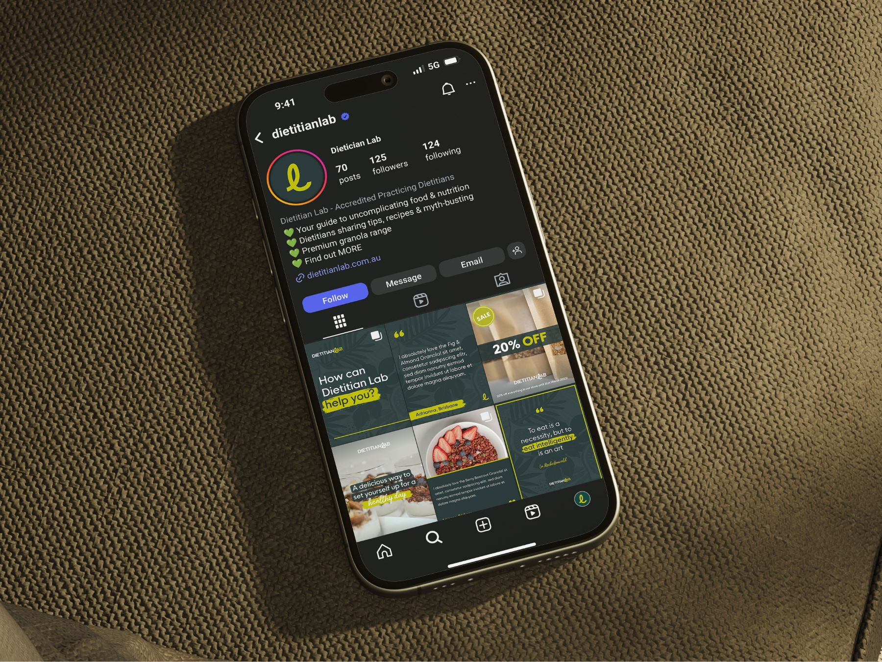 Dietitian Lab Instagram Profile Grid