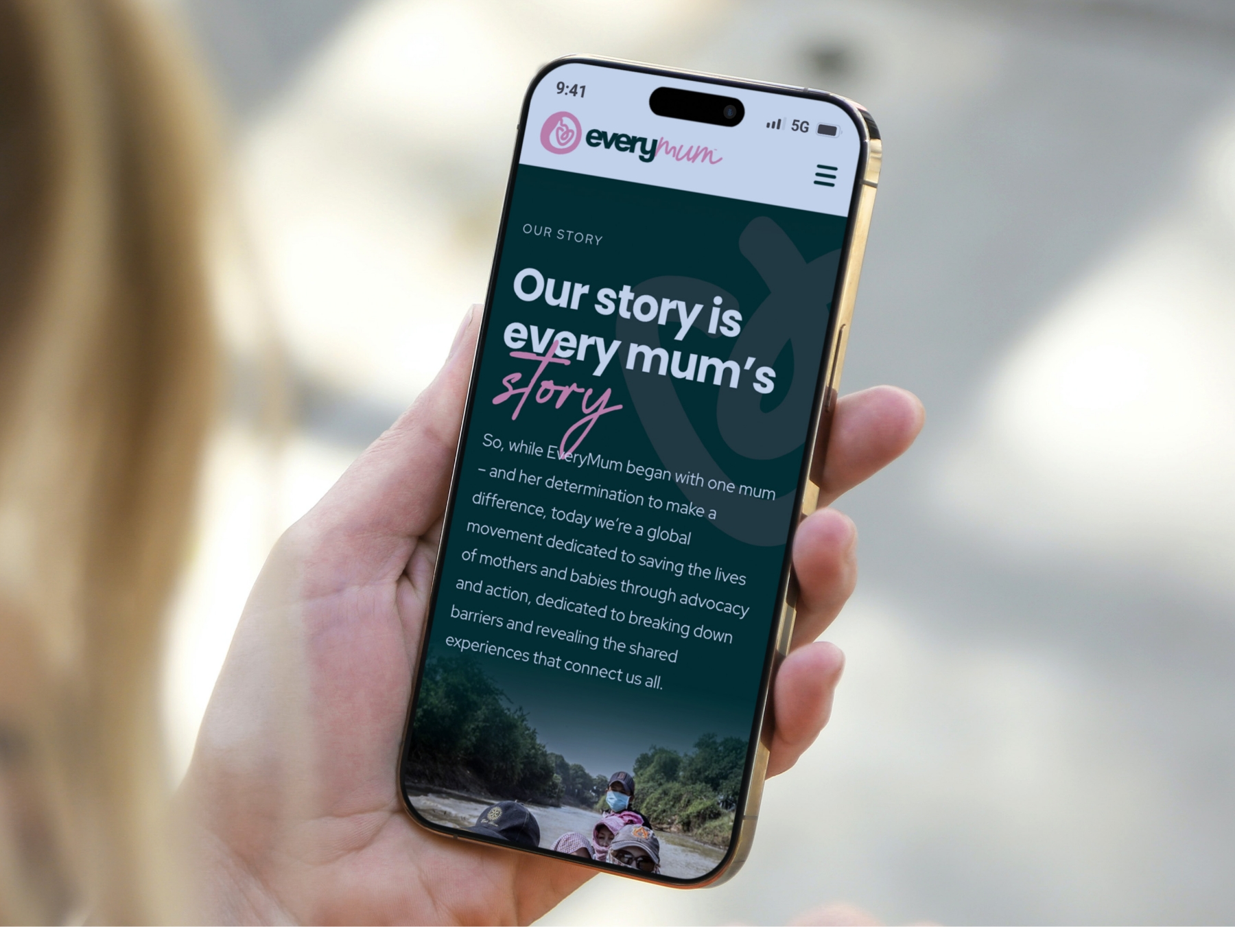 Every Mum Mobile Web Screen