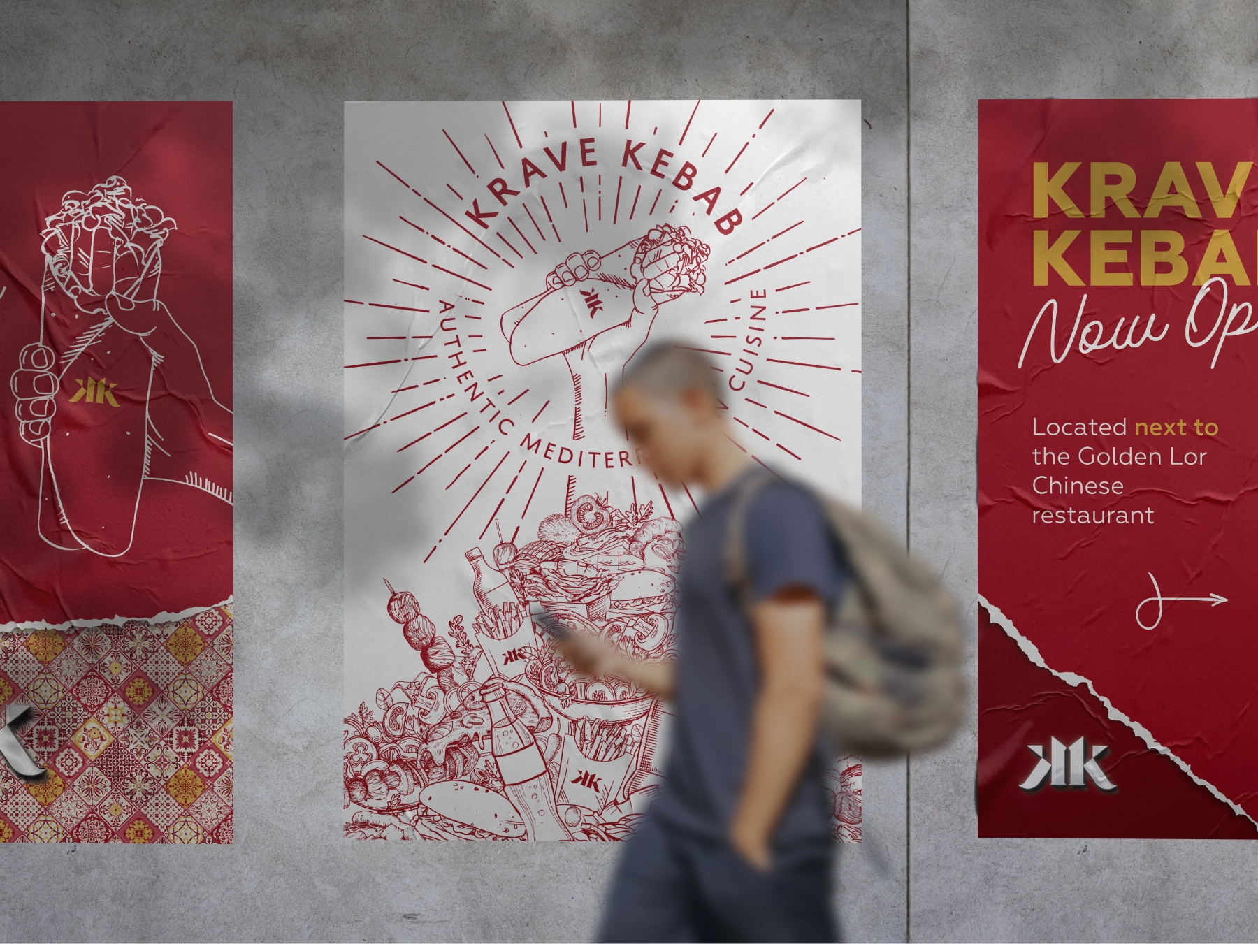 Krave Kebab Posters Design