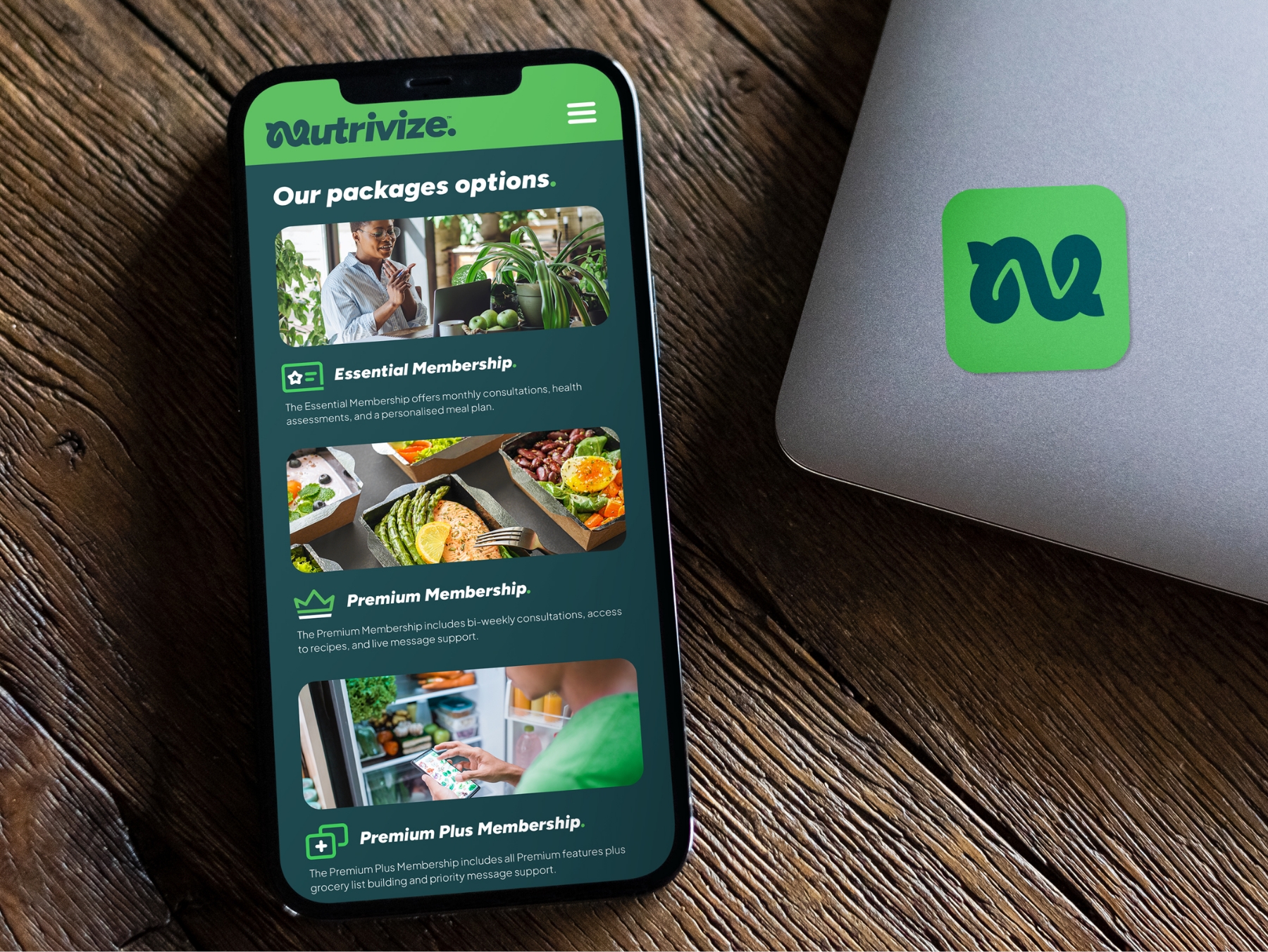 Nutrivize Mobile App Design