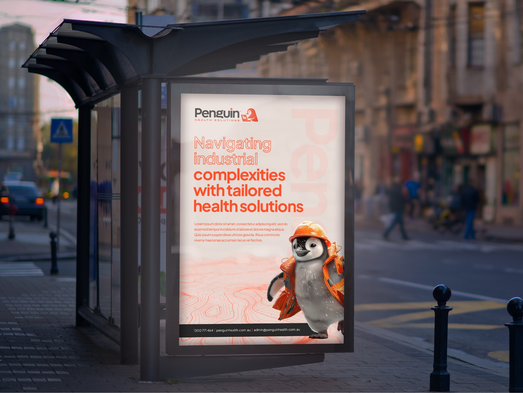 Penguin Health Solutions Bus Shelter Lightbox