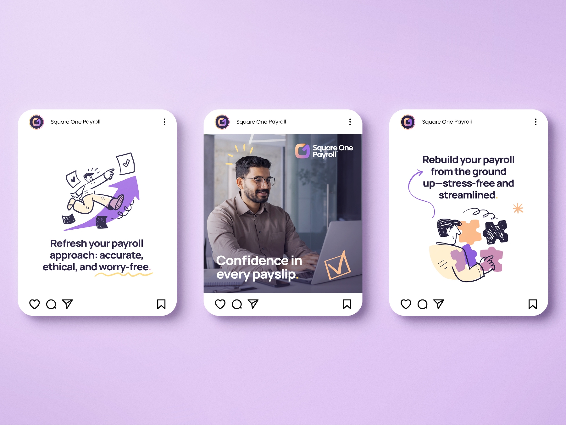 Square One Payroll Instagram Posts
