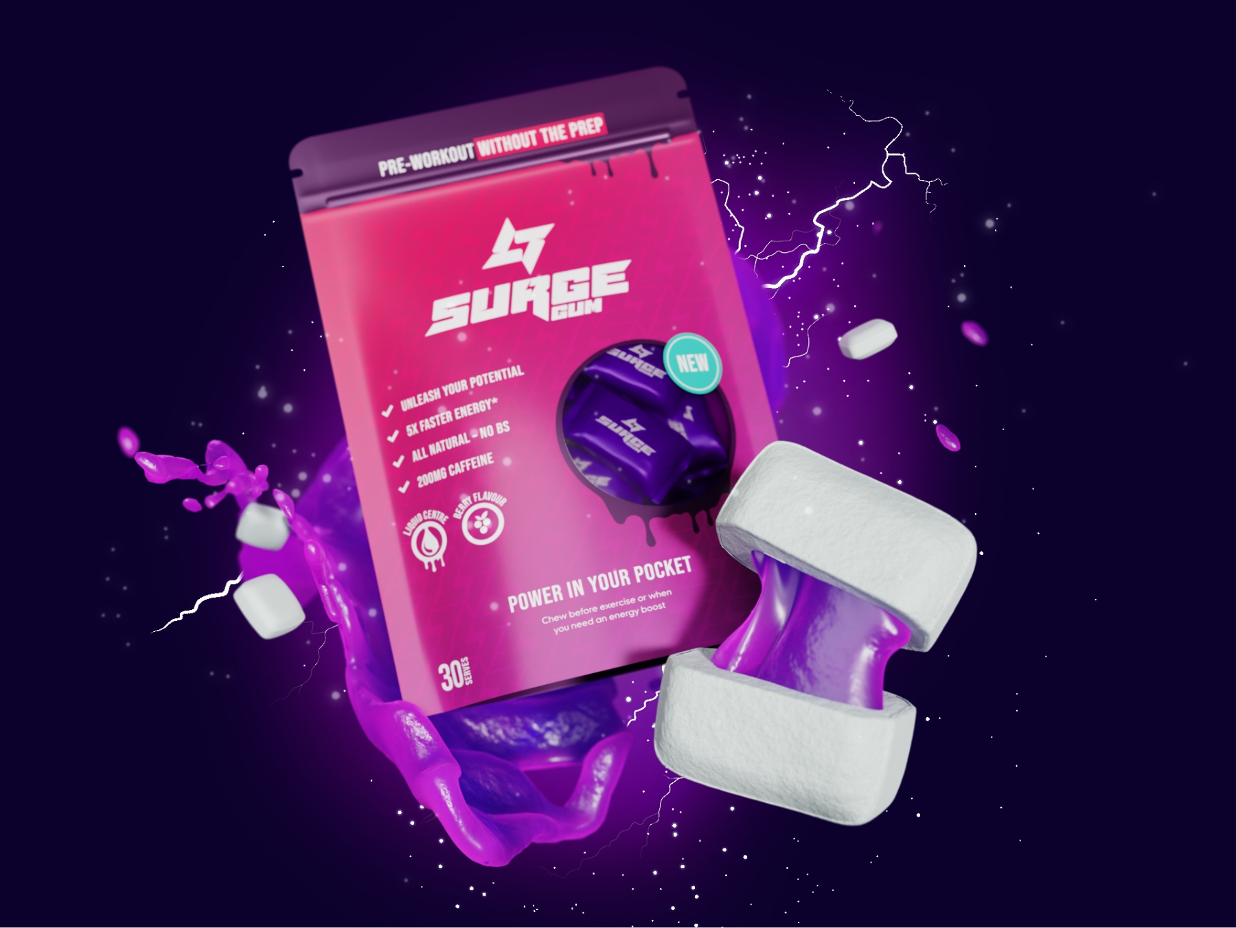 Surge Gum 3 Packaging Design