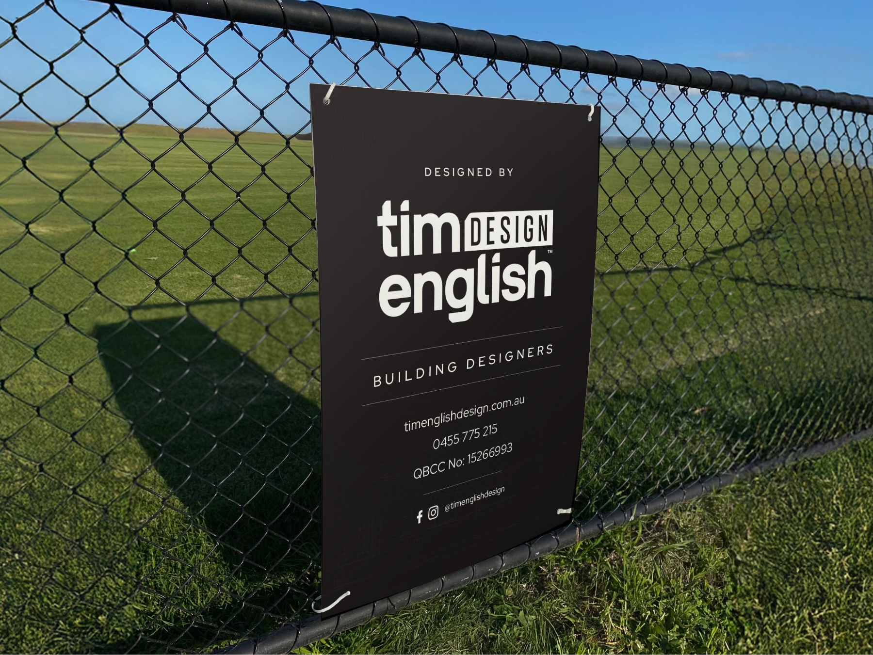 Tim English Corflute Sign