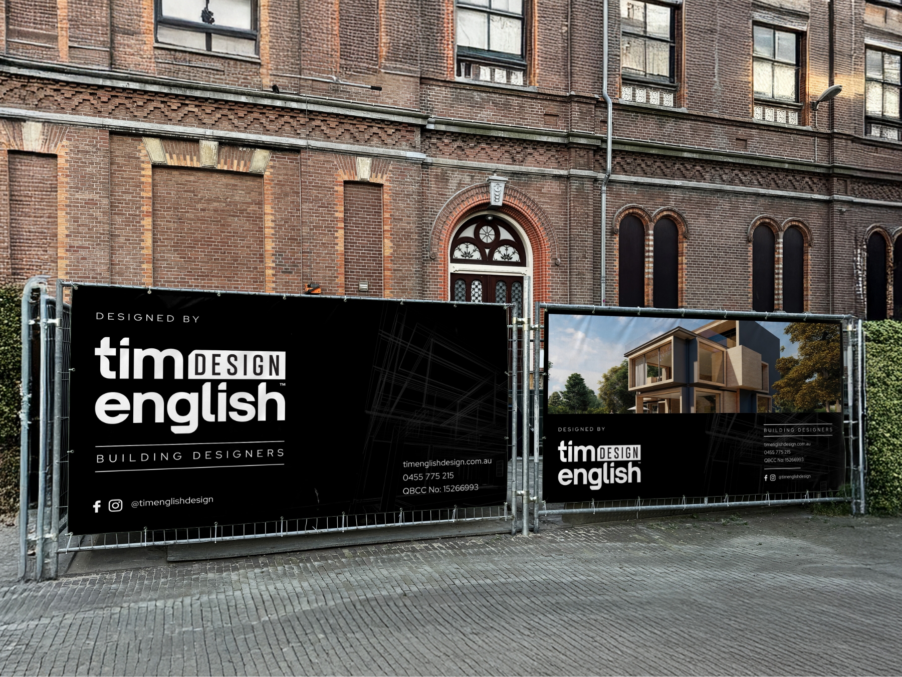 Tim English Fence Banner