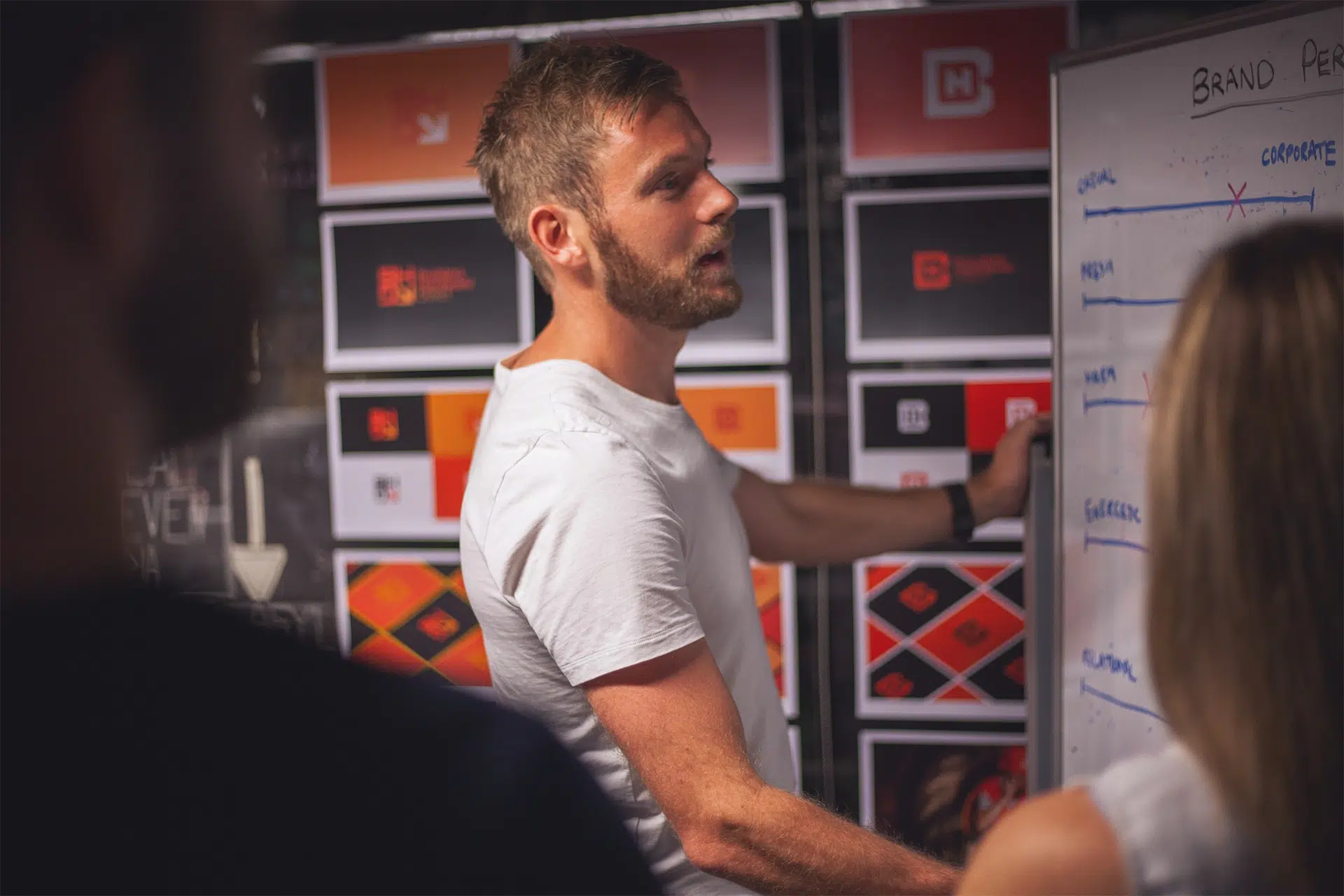 Red kite design team office exercise concepts backdrop