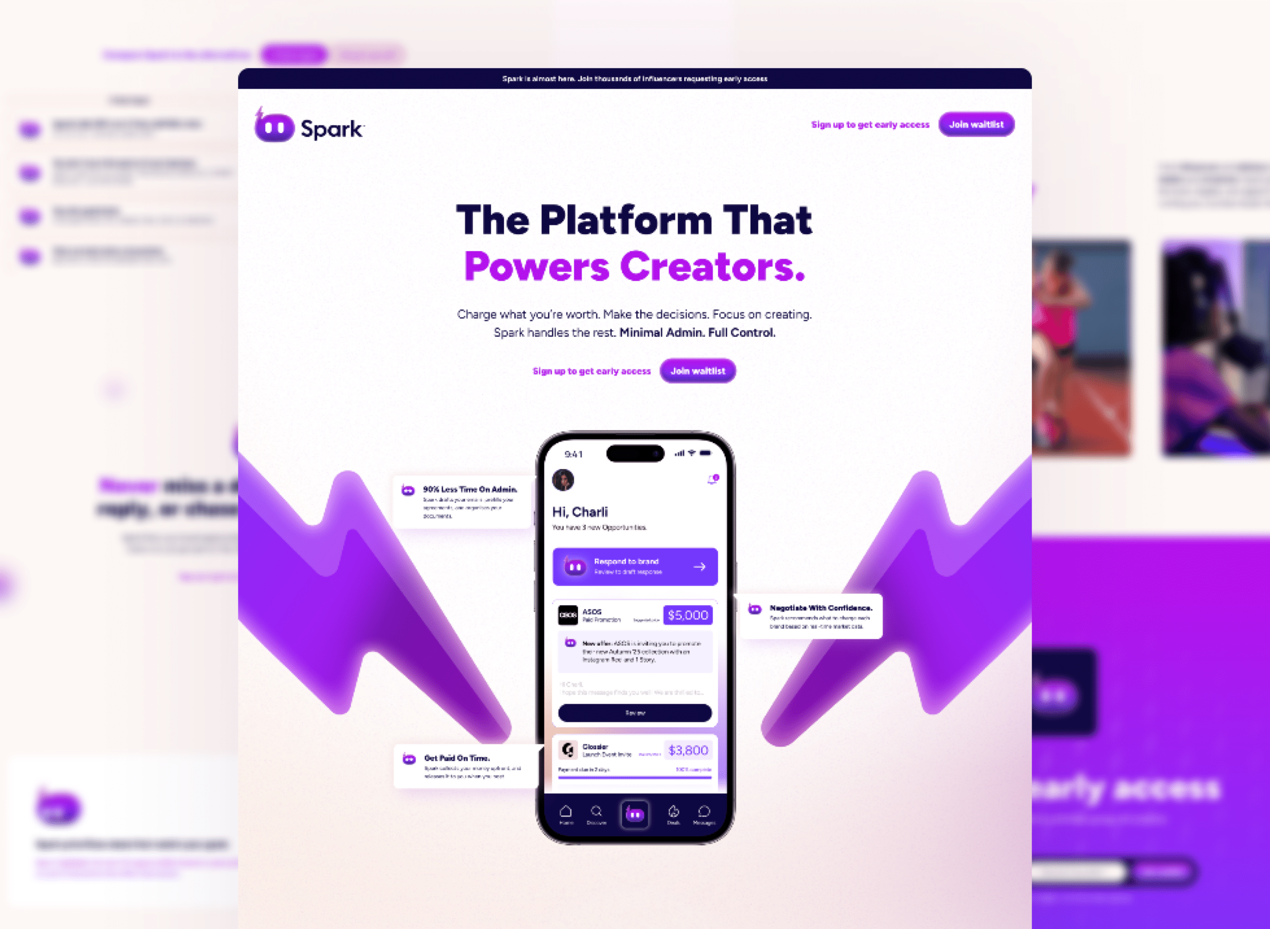 Spark Media Website Design Light